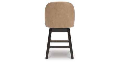 Neymorton Dark Grayish Brown Counter Height Barstool, Set of 2 from Ashley - Luna Furniture