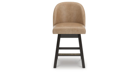 Neymorton Dark Grayish Brown Counter Height Barstool, Set of 2 from Ashley - Luna Furniture