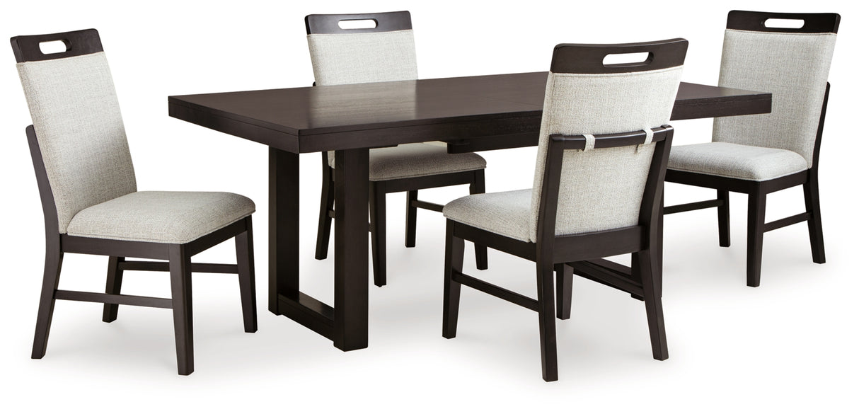 Neymorton Dark Grayish Brown Extendable Dining Room Set from Ashley Furniture - Luna Furniture