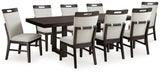 Neymorton Dark Grayish Brown Dining Table and 4 Chairs from Ashley - Luna Furniture