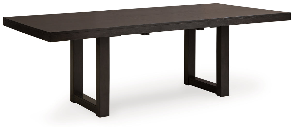 Neymorton Dark Grayish Brown Dining Table and 6 Chairs from Ashley Furniture - Luna Furniture