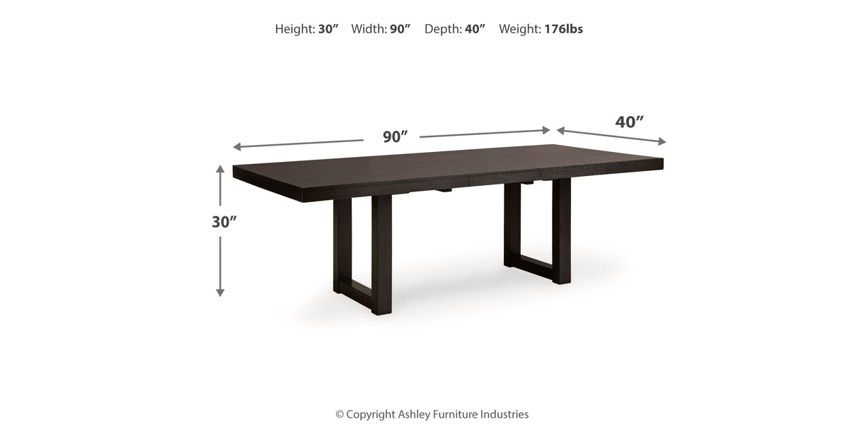 Neymorton Dark Grayish Brown Dining Table and 10 Chairs from Ashley - Luna Furniture