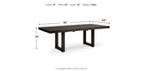 Neymorton Dark Grayish Brown Dining Table and 10 Chairs from Ashley - Luna Furniture