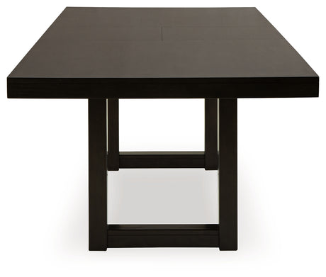 Neymorton Dark Grayish Brown Dining Table and 4 Chairs from Ashley - Luna Furniture