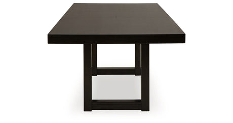 Neymorton Dark Grayish Brown Dining Extension Table from Ashley - Luna Furniture