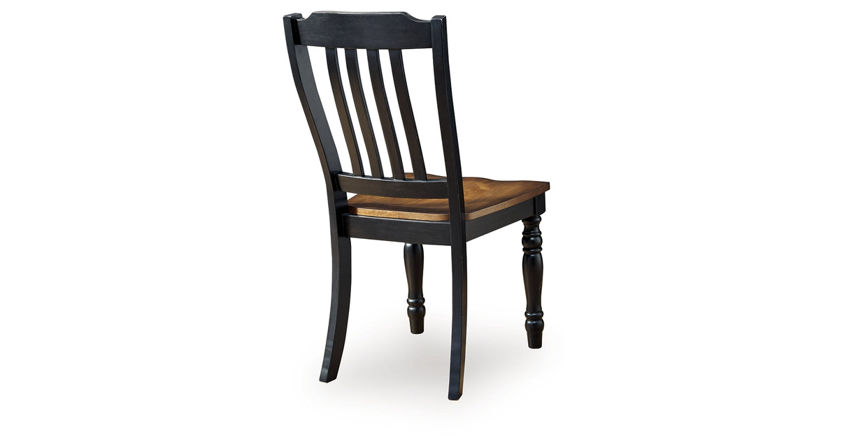 Clorazi Black/Brown Dining Chair, Set of 2 from Ashley Furniture - Luna Furniture