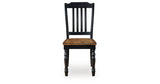 Clorazi Black/Brown Dining Chair, Set of 2 from Ashley Furniture - Luna Furniture