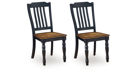 Clorazi Black/Brown Dining Chair, Set of 2 from Ashley - Luna Furniture