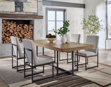 Tomtyn Dining Table and 8 Chairs in Light Brown from Ashley Furniture - Luna Furniture