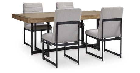 Tomtyn Dining Table and 8 Chairs in Light Brown from Ashley - Luna Furniture