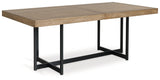 Tomtyn Light Brown Dining Extension Table from Ashley Furniture - Luna Furniture