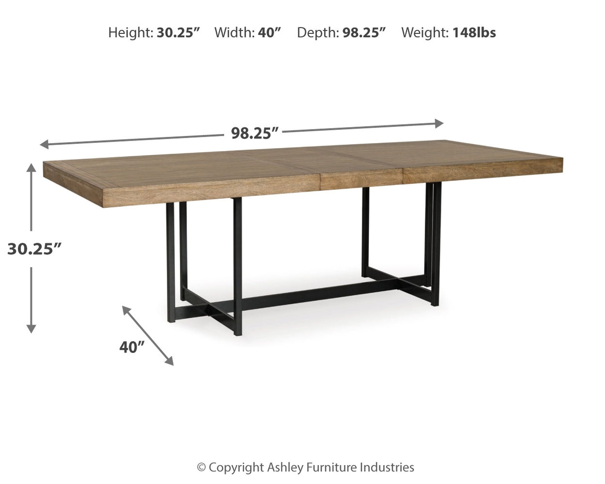 Tomtyn Dining Table and 6 Chairs in Light Brown from Ashley Furniture - Luna Furniture