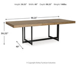 Tomtyn Dining Table and 6 Chairs in Light Brown from Ashley Furniture - Luna Furniture