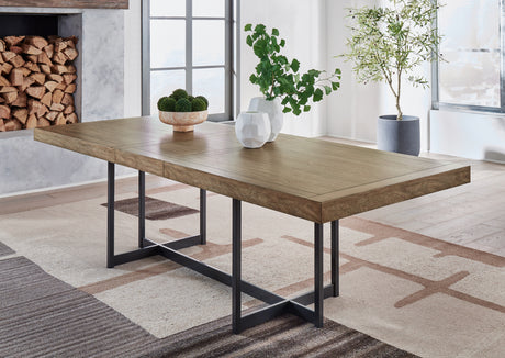Tomtyn Light Brown Dining Extension Table from Ashley - Luna Furniture