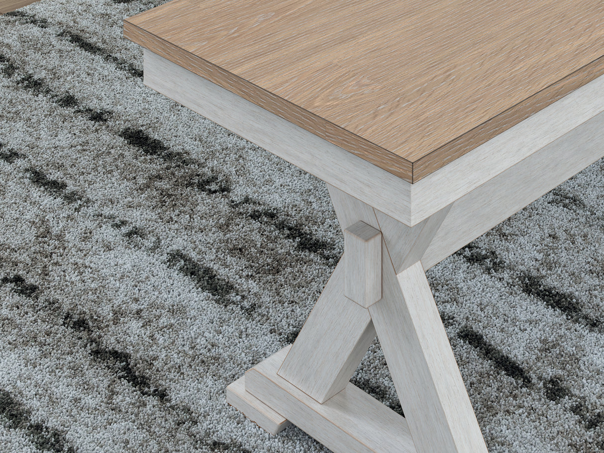 Purlaney Two Tone Extension Dining Table, 4 Chairs and Bench from Ashley Furniture - Luna Furniture