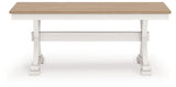 Purlaney Antique White/Natural 48" Dining Bench from Ashley Furniture - Luna Furniture