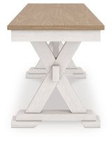 Purlaney Two Tone Extension Dining Table, 4 Chairs and Bench from Ashley Furniture - Luna Furniture