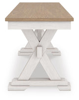 Purlaney Two Tone Extension Dining Table, 4 Chairs and Bench from Ashley - Luna Furniture