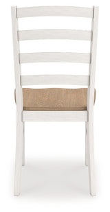Purlaney Antique White/Natural Dining Chair, Set of 2 from Ashley - Luna Furniture