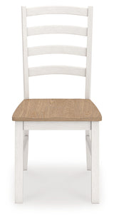 Purlaney Antique White/Natural Dining Chair, Set of 2 from Ashley - Luna Furniture