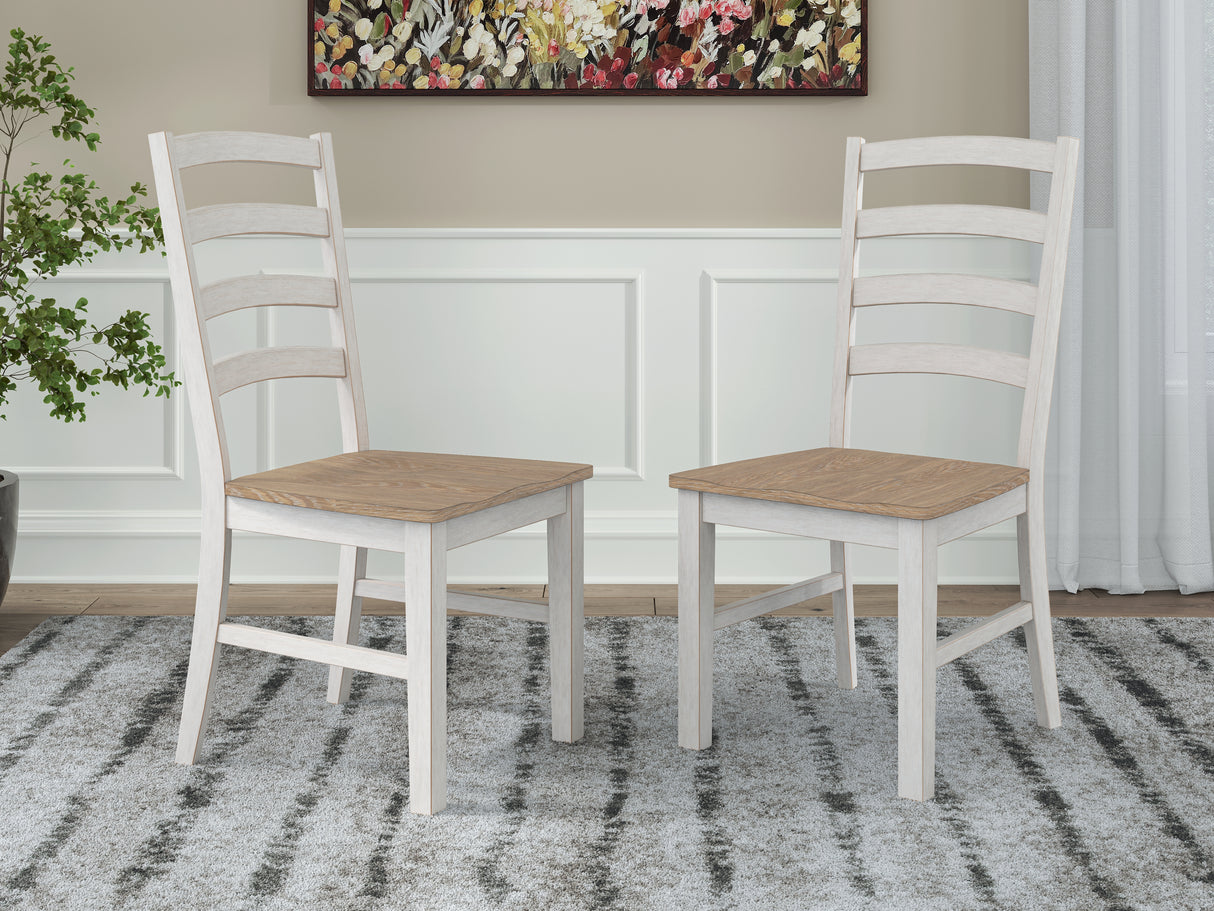 Purlaney Two Tone Extension Dining Table, 4 Chairs and Bench from Ashley Furniture - Luna Furniture