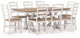 Purlaney Two Tone Extension Dining Table and 4 Chairs from Ashley Furniture - Luna Furniture