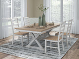 Purlaney Two Tone Extension Dining Table and 4 Chairs from Ashley Furniture - Luna Furniture
