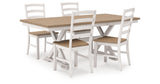 Purlaney Two Tone Extension Dining Table and 4 Chairs from Ashley Furniture - Luna Furniture