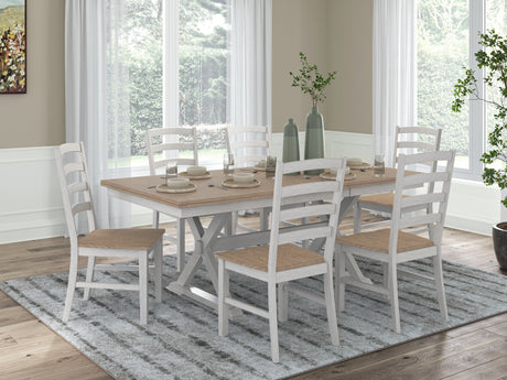 Purlaney Two Tone Extension Dining Table and 6 Chairs from Ashley - Luna Furniture