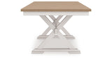 Purlaney Two Tone Extension Dining Table, 4 Chairs and Bench from Ashley Furniture - Luna Furniture