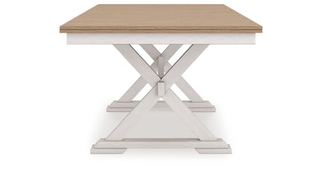 Purlaney Two Tone Extension Dining Table, 4 Chairs and Bench from Ashley Furniture - Luna Furniture