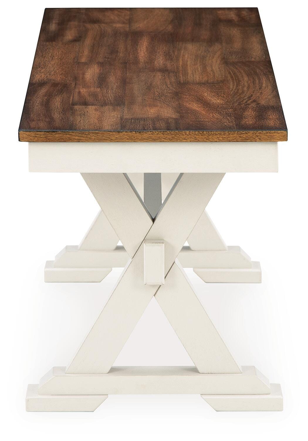 Brinfern Brown/Antique White Large Dining Room Bench from Ashley - Luna Furniture