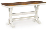 Brinfern Brown/Antique White Large Counter Height Dining Bench from Ashley - Luna Furniture
