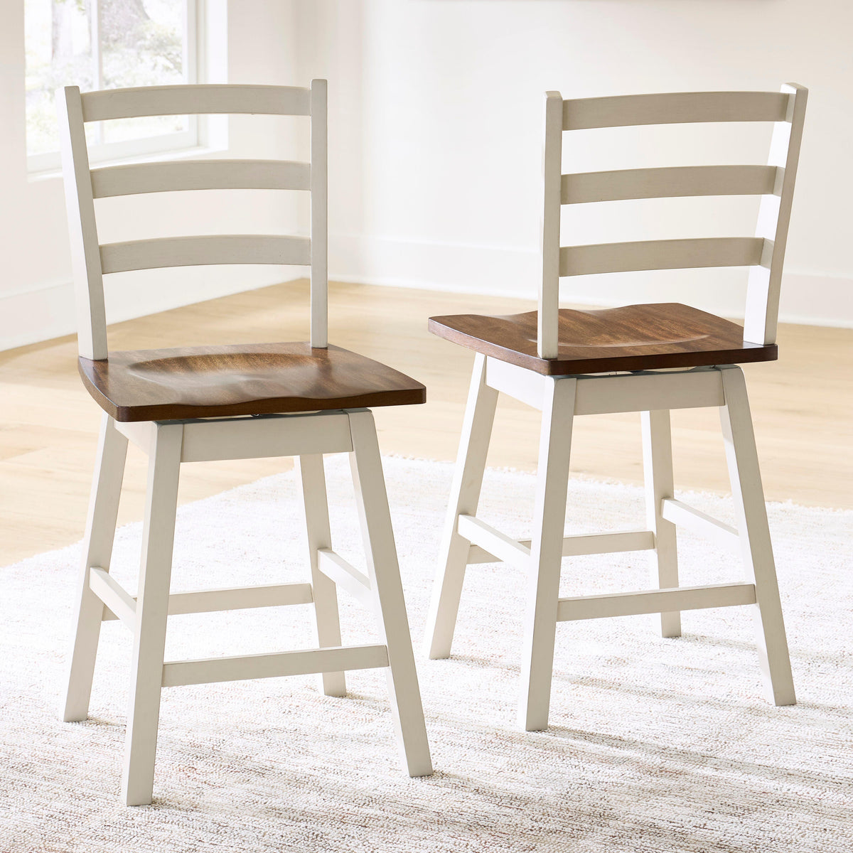 Brinfern Brown/Antique White, Set of 2 from Ashley - Luna Furniture