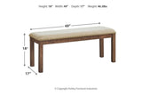 Moriville Grayish Brown Dining Table and 4 Chairs and Bench from Ashley Furniture - Luna Furniture