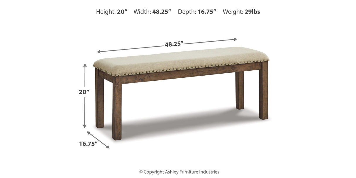 Moriville Grayish Brown Dining Bench from Ashley - Luna Furniture