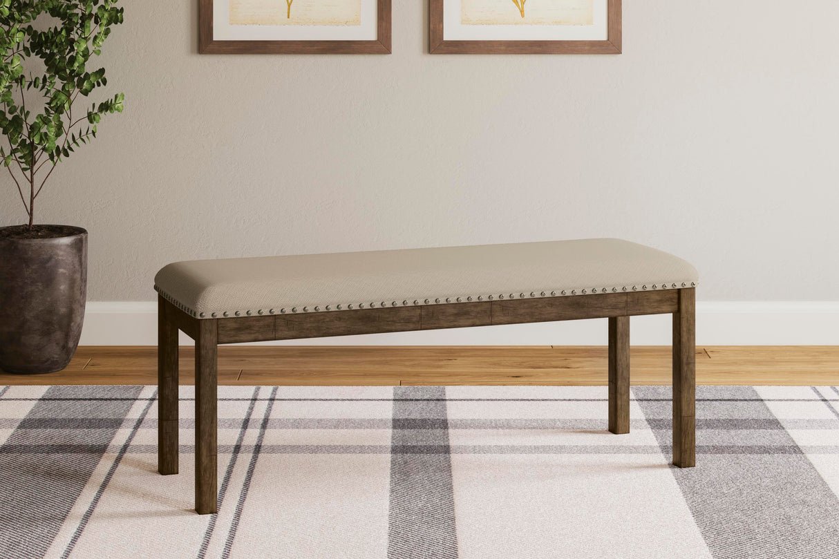 Moriville Grayish Brown Dining Bench from Ashley - Luna Furniture