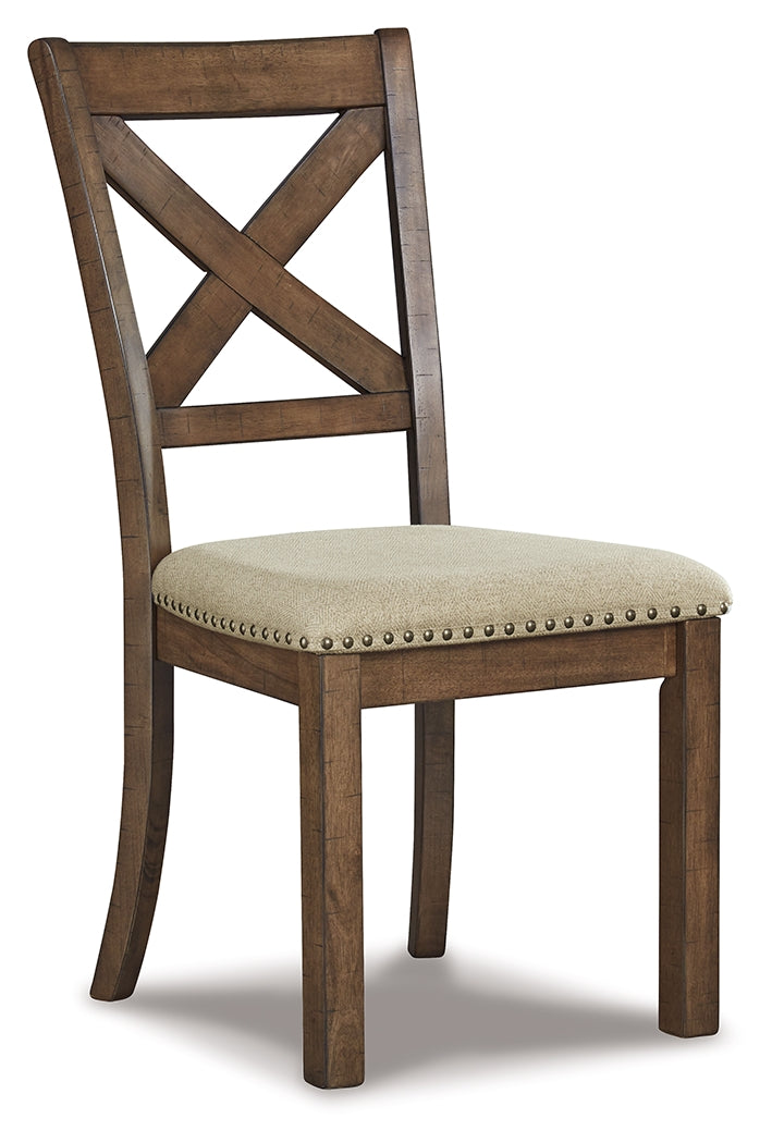 Moriville Grayish Brown Dining Table and 4 Chairs and Bench from Ashley Furniture - Luna Furniture