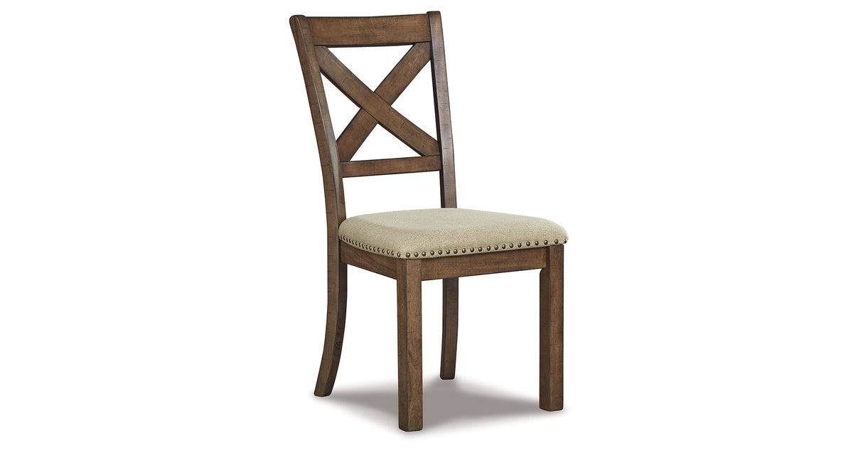 Moriville Grayish Brown Dining Table and 6 Chairs with Server from Ashley Furniture - Luna Furniture
