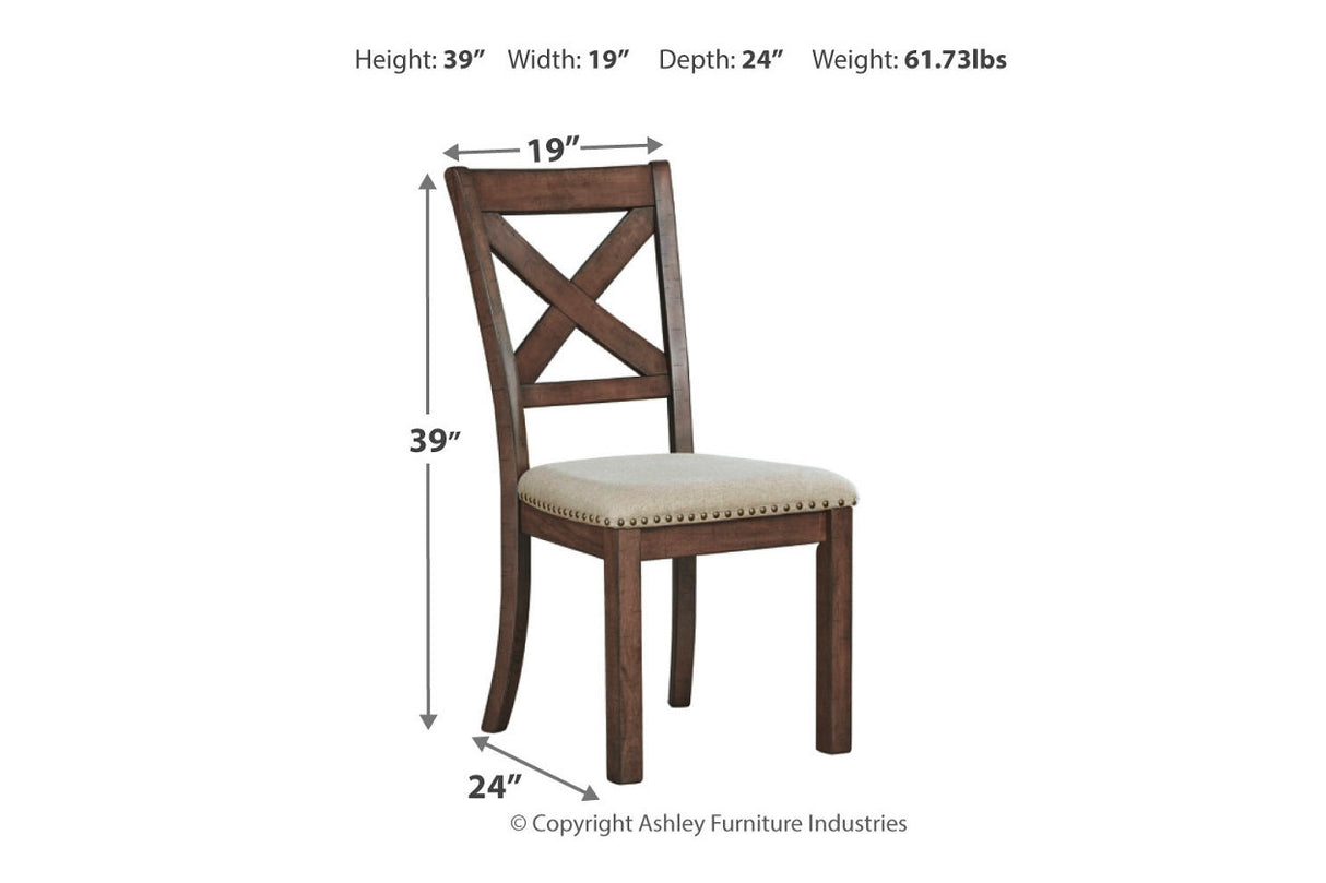 Moriville Grayish Brown Dining Table and 4 Chairs and Bench from Ashley Furniture - Luna Furniture