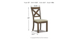 Moriville Grayish Brown Dining Table and 4 Chairs with Server from Ashley Furniture - Luna Furniture