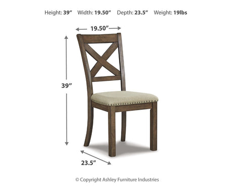 Moriville Grayish Brown Dining Chair, Set of 2 from Ashley - Luna Furniture