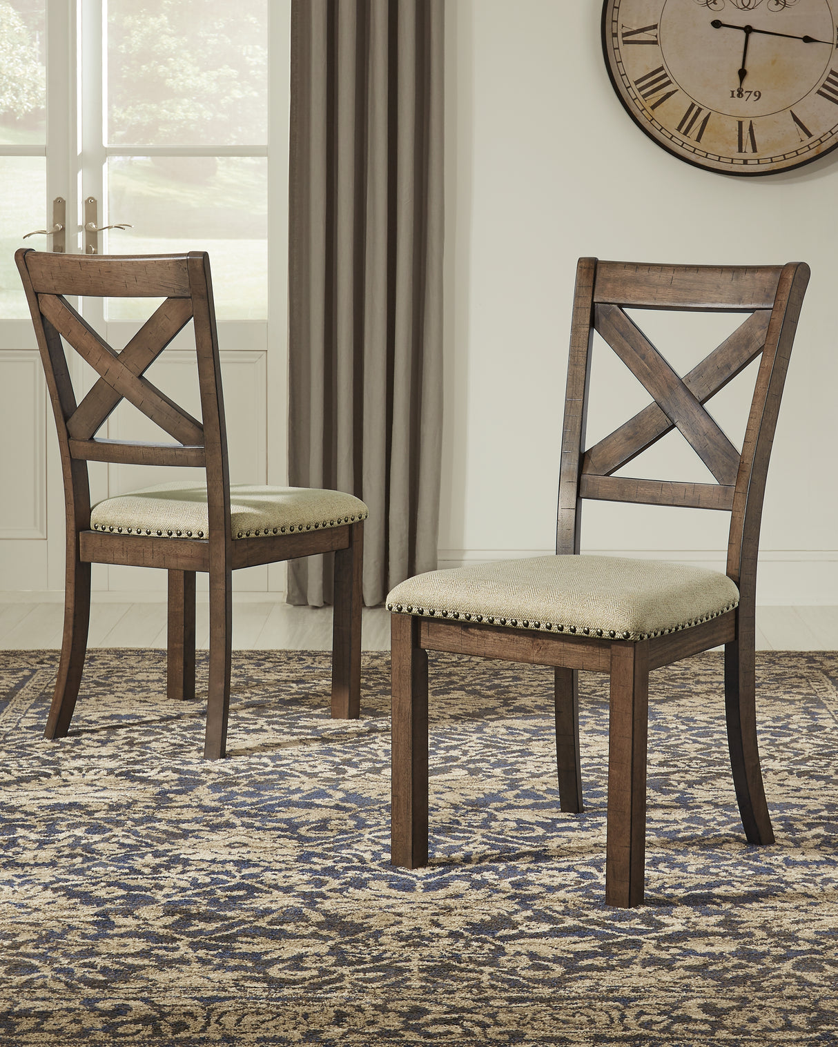 Moriville Grayish Brown Dining Chair, Set of 2 from Ashley Furniture - Luna Furniture