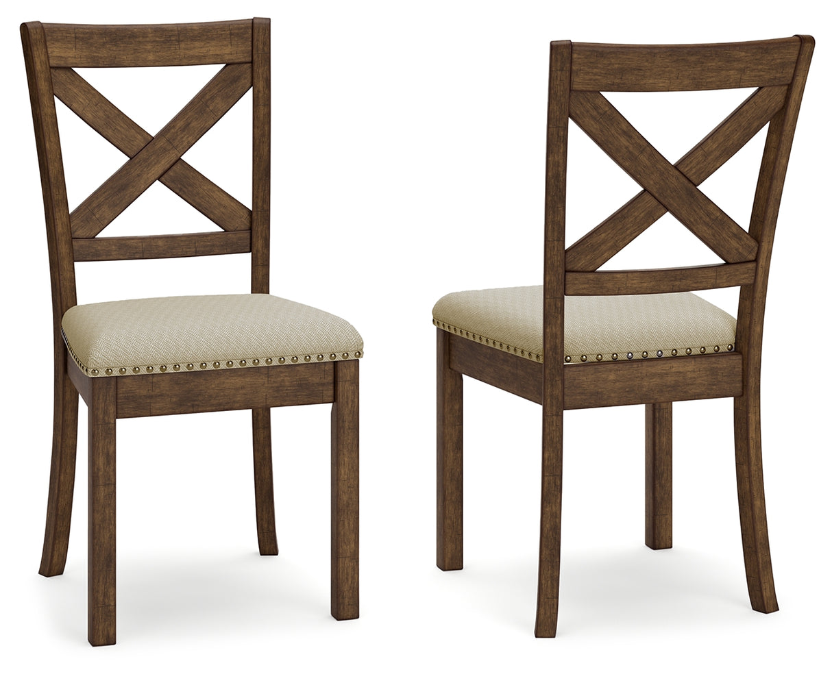 Moriville Grayish Brown Dining Chair, Set of 2 from Ashley Furniture - Luna Furniture