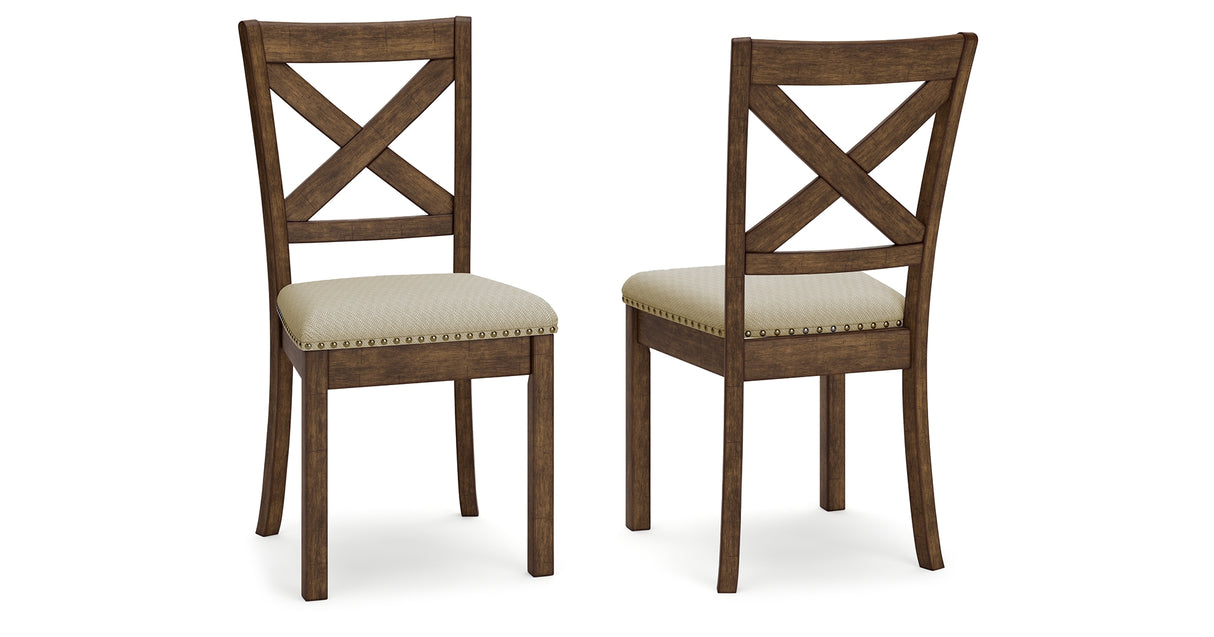 Moriville Grayish Brown Dining Chair, Set of 2 from Ashley Furniture - Luna Furniture