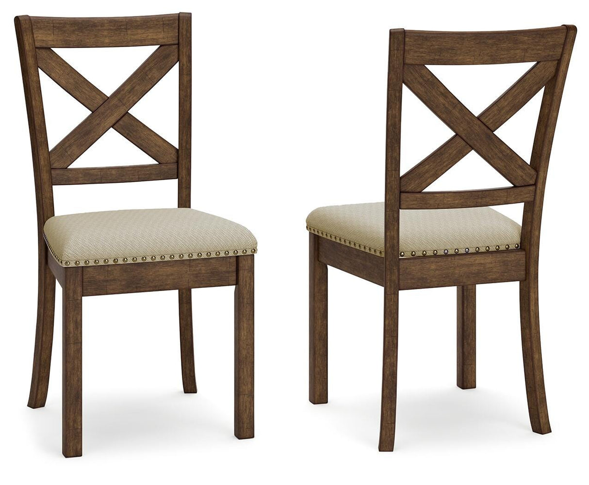 Moriville Grayish Brown Dining Chair, Set of 2 from Ashley Furniture - Luna Furniture