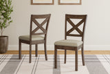 Moriville Grayish Brown Dining Chair, Set of 2 from Ashley Furniture - Luna Furniture