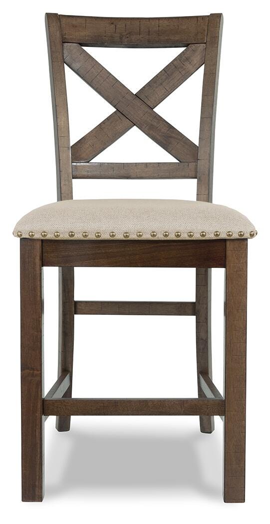 Moriville Grayish Brown Counter Height Set from Ashley - Luna Furniture