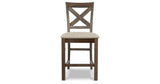 Moriville Counter Height Dining Table and 6 Barstools in Grayish Brown from Ashley Furniture - Luna Furniture