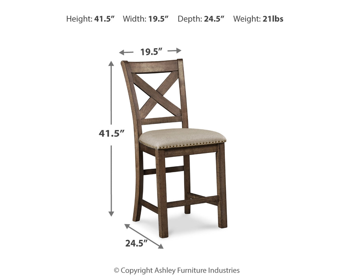 Moriville 2-Piece Bar Stool in Beige from Ashley Furniture - Luna Furniture